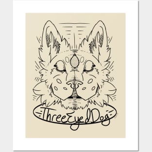 Three Eyed Dog Logo Posters and Art